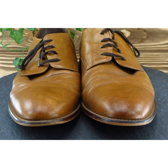 Gordon Rush Shoes Sz 11 M Almond Toe Brown Derby Oxfords Leather Men - Picture 2 of 8